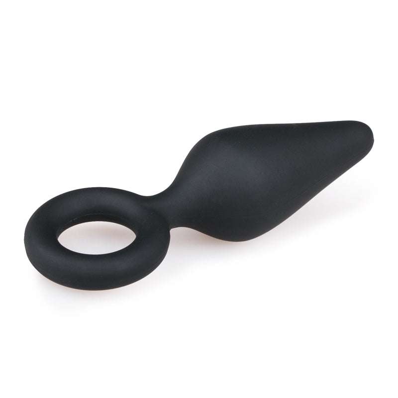 Black Buttplugs With Pull Ring - Small - UABDSM