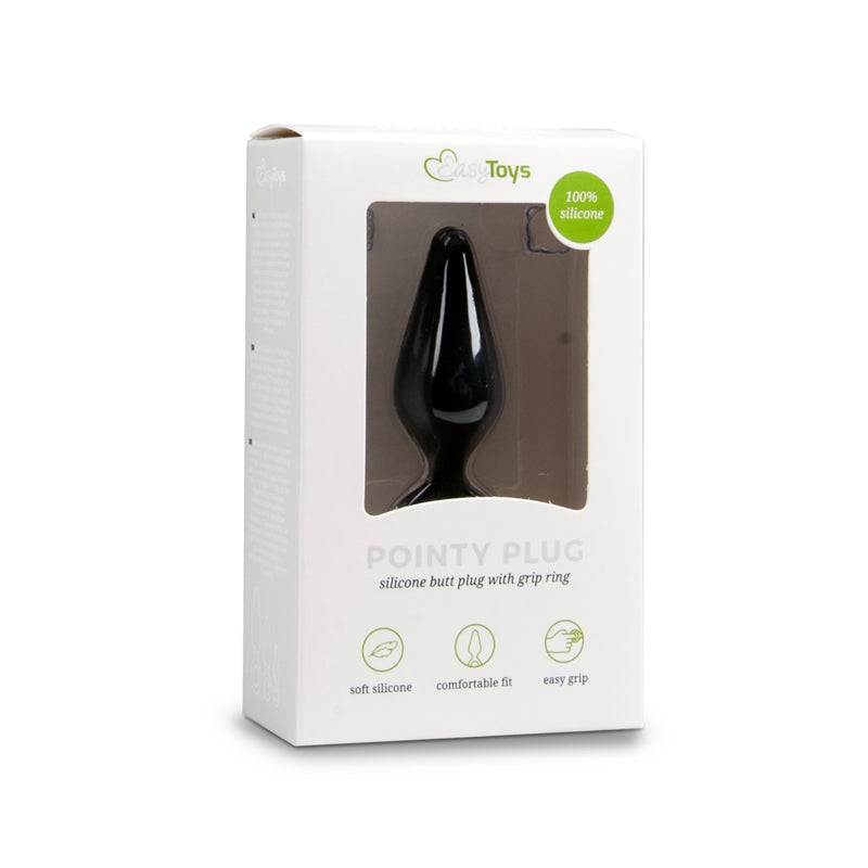 Black Buttplugs With Pull Ring - Medium - UABDSM