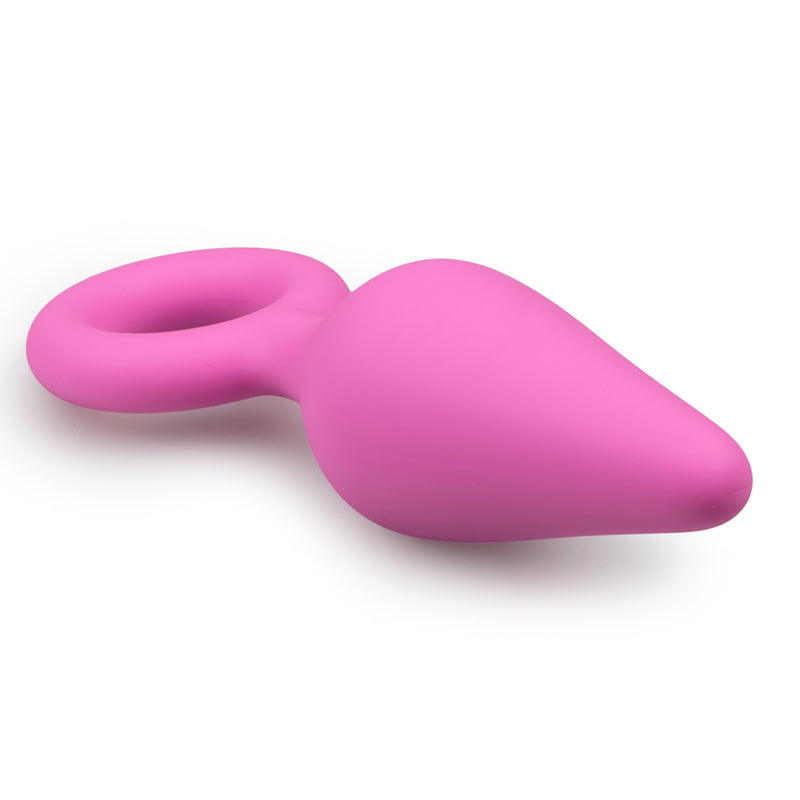 Pink Buttplugs With Pull Ring - Medium - UABDSM