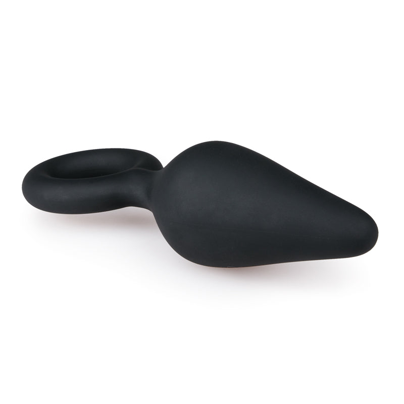 Black Buttplug With Pull Ring - Large - UABDSM