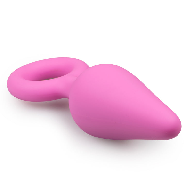 Pink Buttplugs With Pull Ring - Large - UABDSM
