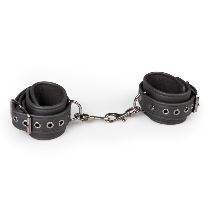 Black Faux Leather Handcuffs - UABDSM