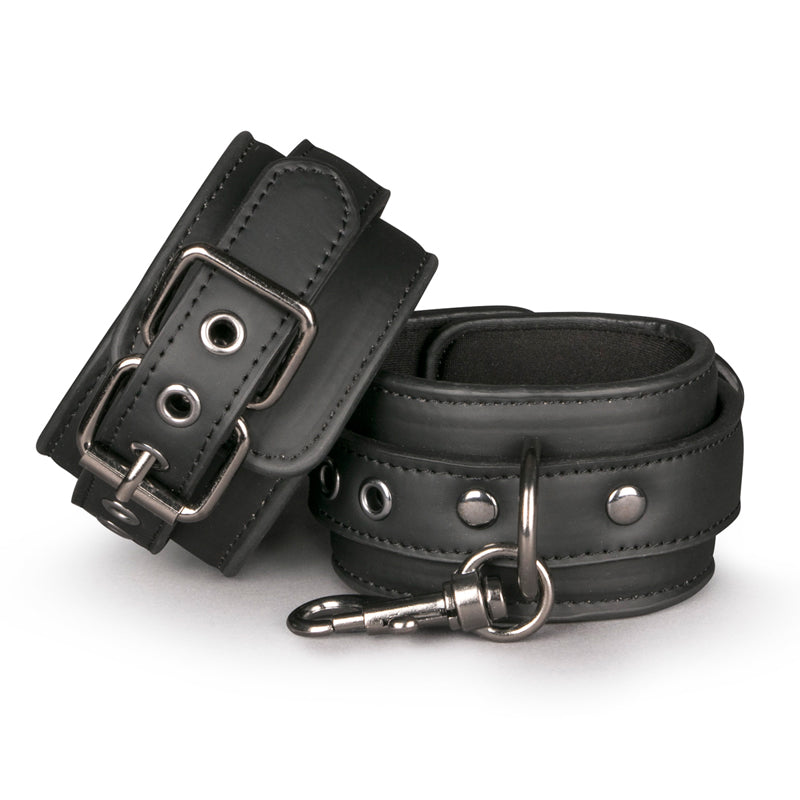 Black Faux Leather Handcuffs - UABDSM