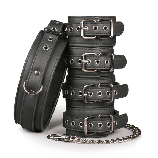 Fetish Set With Collar Ankle- And Wrist Cuffs - UABDSM