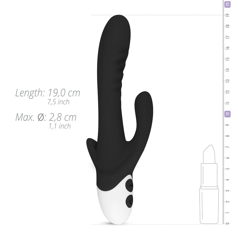 Stellar Vibe Rabbit Vibrator - Black - UABDSM