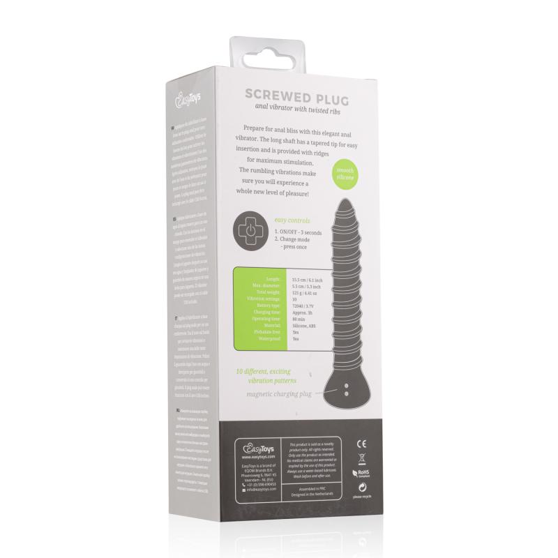 Screwed Plug Anal Vibrator - Large - UABDSM