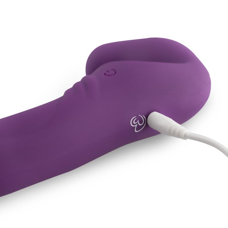 Strapless Strap-On Vibrator - Purple - UABDSM