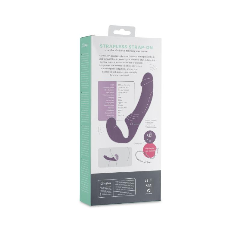 Strapless Strap-On Vibrator - Purple - UABDSM