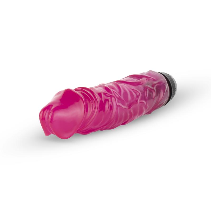 Jelly Supreme - Realistic Vibrator - Pink/Glitter - UABDSM