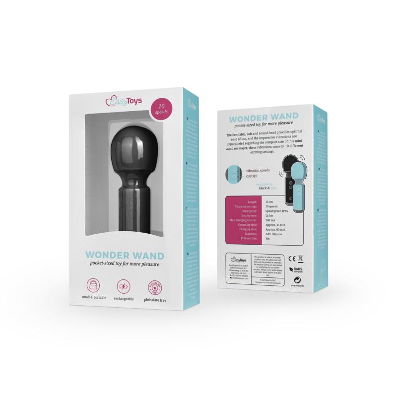 Mini Vibe Wand Vibrator - Black - UABDSM