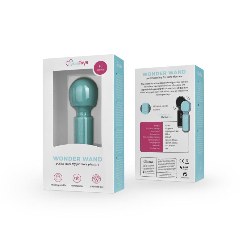 Mini Vibe Wand Vibrator - Aqua - UABDSM