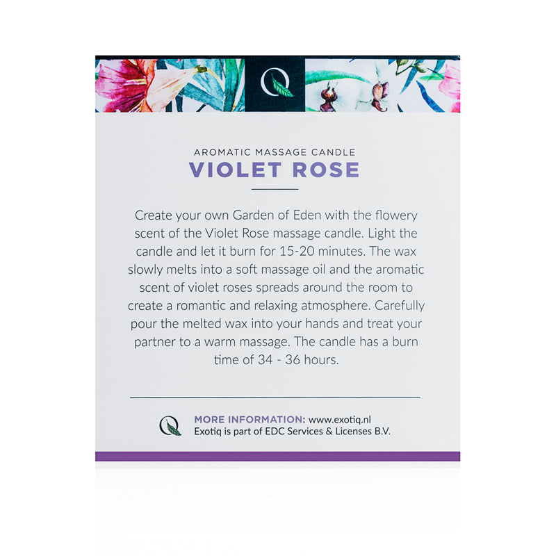 Exotiq Massage Candle Violet Rose - 200g - UABDSM
