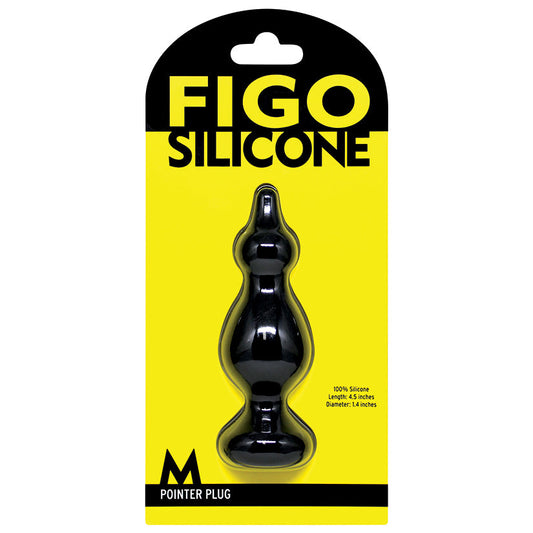 Figo Pointer Silicone Plug Medium-Black - UABDSM