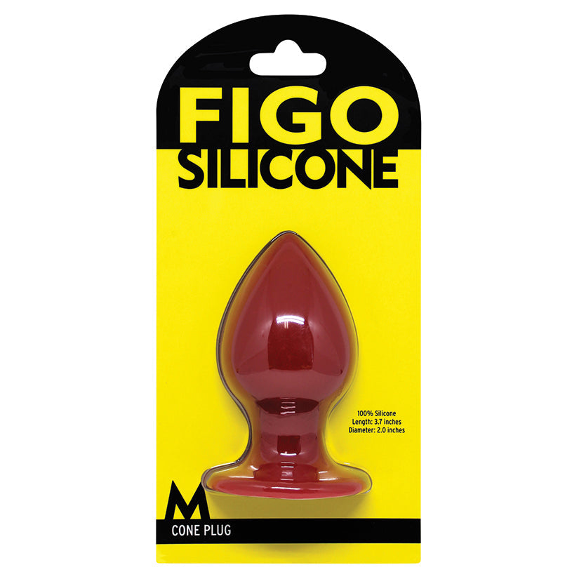 Figo Cone Silicone Plug Medium-Red - UABDSM