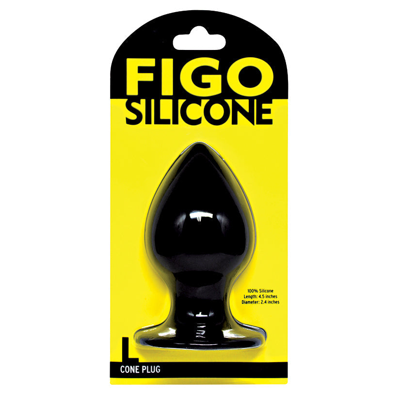 Figo Cone Silicone Plug Large-Black - UABDSM