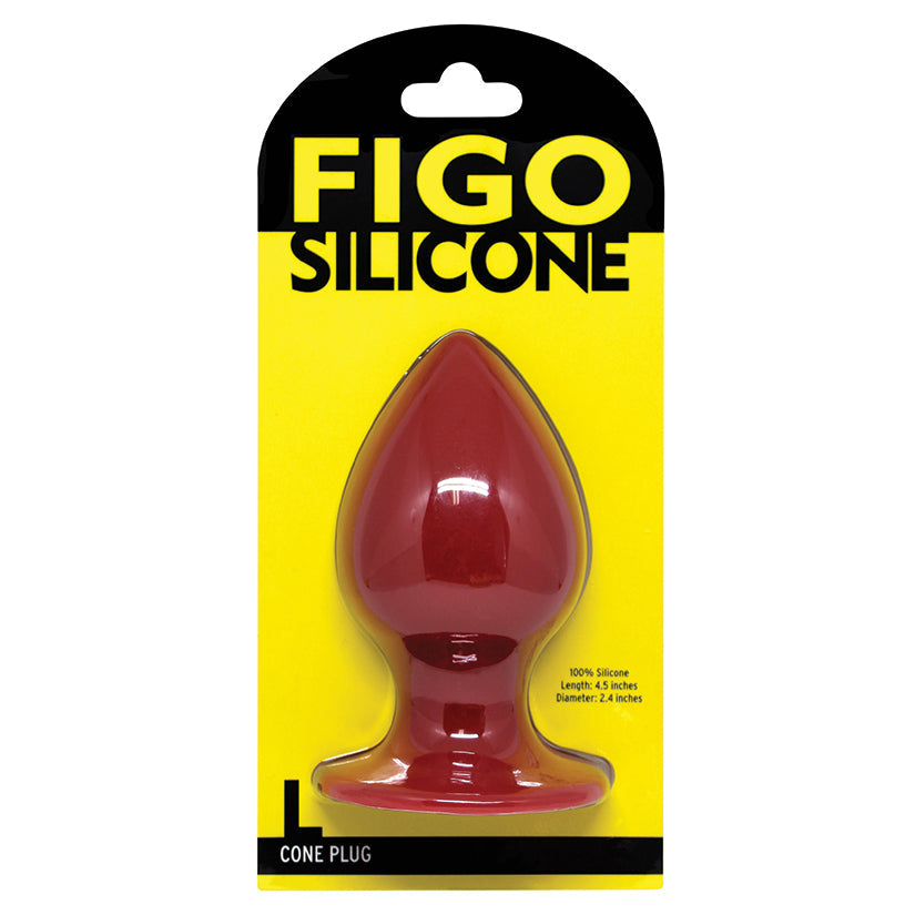 Figo Cone Silicone Plug Large-Red - UABDSM