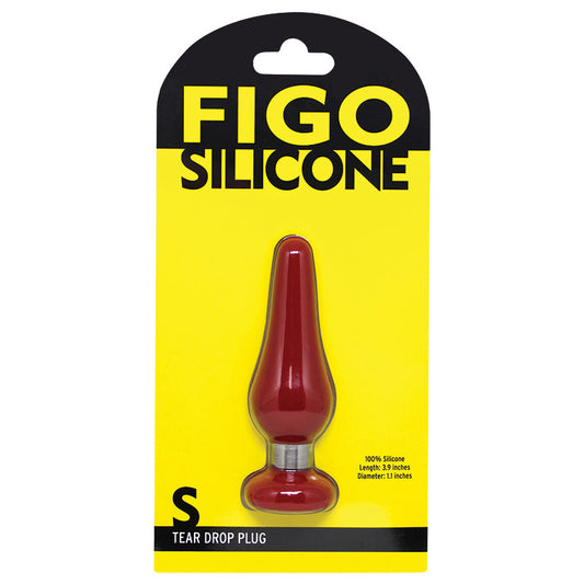 Figo Tear Drop Silicone Plug Small-Red - UABDSM