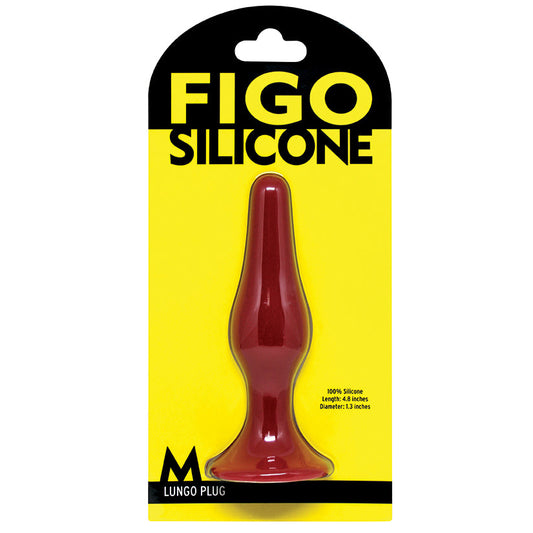 Figo Lungo Silicone Plug Medium-Red - UABDSM