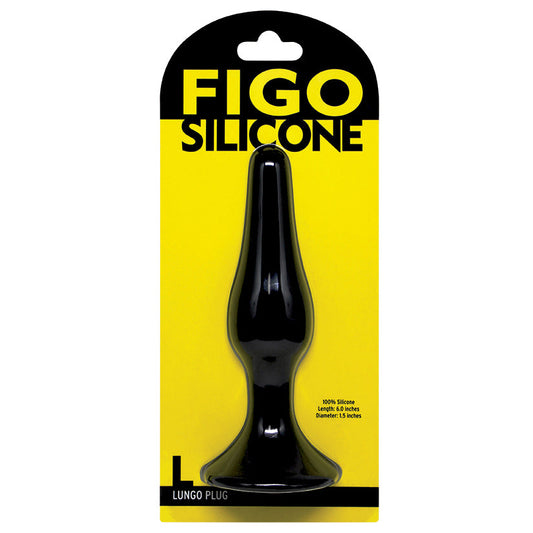 Figo Lungo Silicone Plug Large-Black - UABDSM