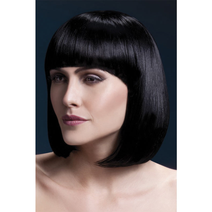 Fever Smiffys Elise Wig Sleek Bob With Fringe-Black 13 - UABDSM