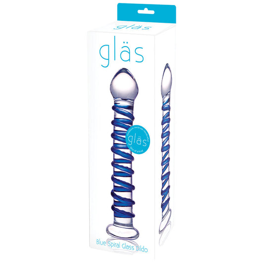 Blue Spiral Glass Dildo - UABDSM