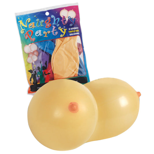 Naughty Party Balloons - Boobie - 6 Pack - Nude - UABDSM