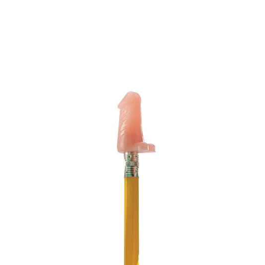 Penis Pencil Tops-White (12 Pack) - UABDSM