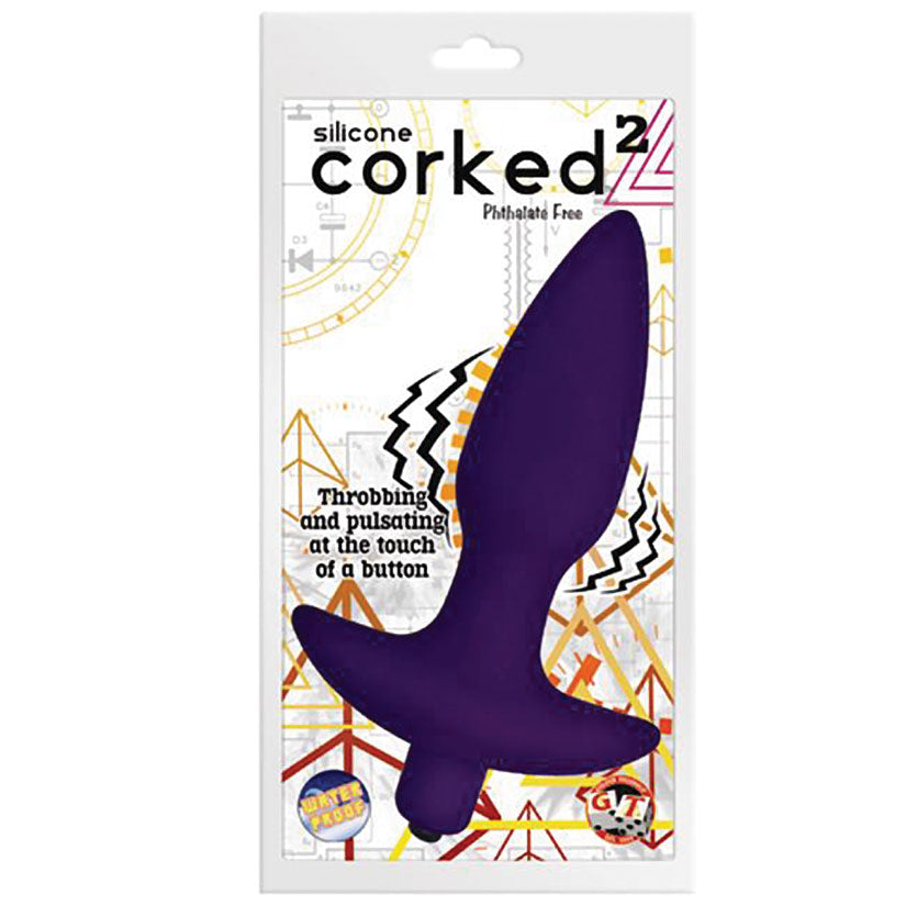 Corked 2 Vibrating Butt Plug Small-Lavender - UABDSM