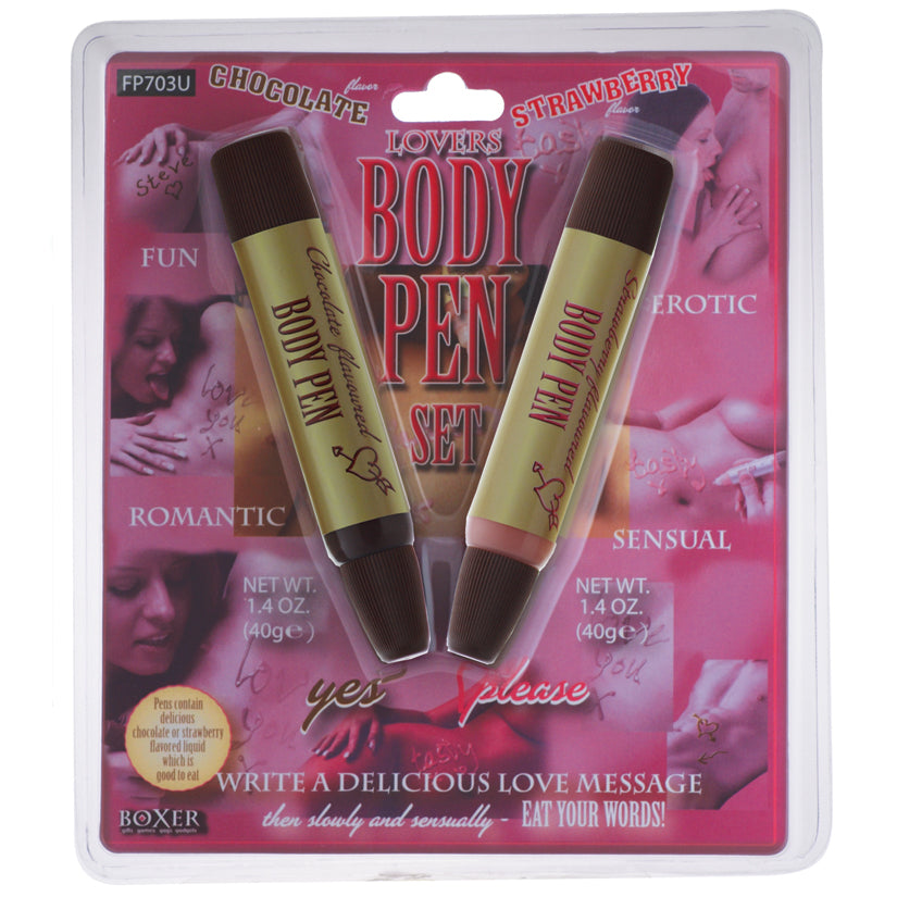 Lovers Body Pen Set Chocolate & Strawberry - UABDSM