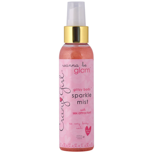 Crazy Girl Glitzy Body Mist-So Very Berry Wild Pink 4oz - UABDSM