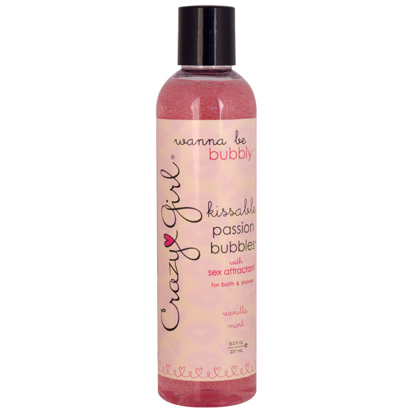 Crazy Girl Kissable Passion Bubbles With  Pheromones - Vanilla Mint - 8 Fl. Oz. / 237 ml - UABDSM