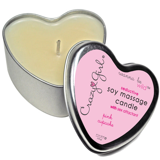 Crazy Girl Massage Candle-Pink Cupcake 4oz - UABDSM