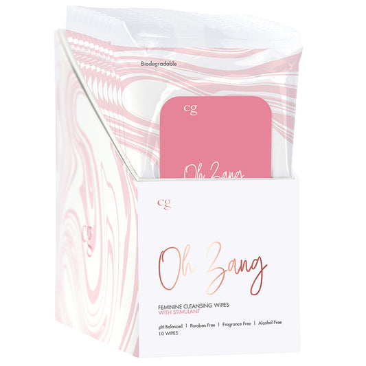 Oh Zang Feminine Cleansing Wipes With Stimulant - 10 Piece Display - UABDSM
