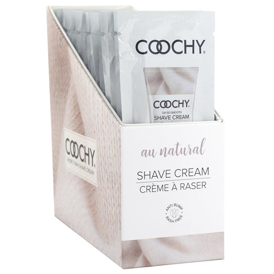 Coochy Shave Cream - Au Natural - 15 ml Foils 24 Count Display - UABDSM