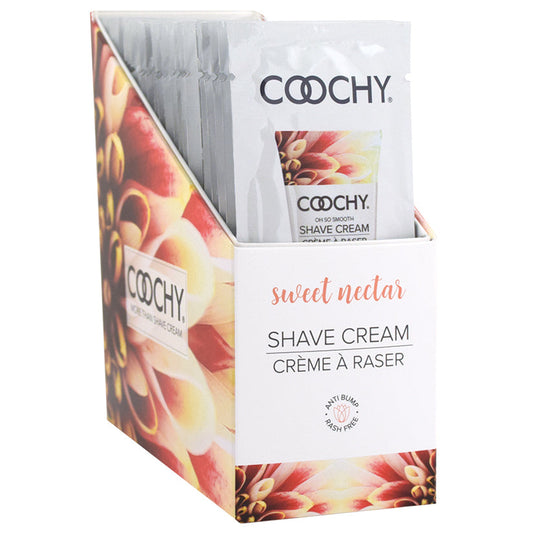 Coochy Shave Cream - Sweet Nectar - 15 ml Foils 24 Count Display - UABDSM