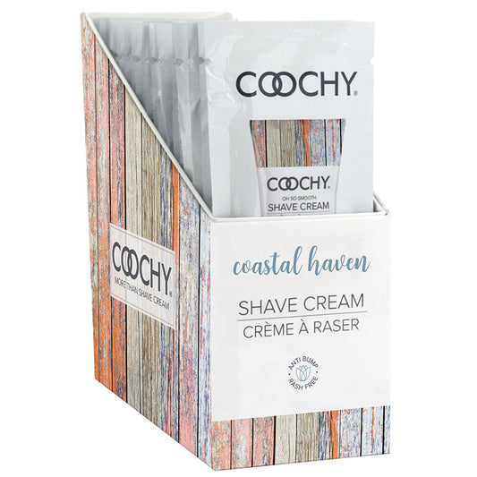 Coochy Shave Cream Coastal Haven Foil 15ml  Display 24 Piece - UABDSM