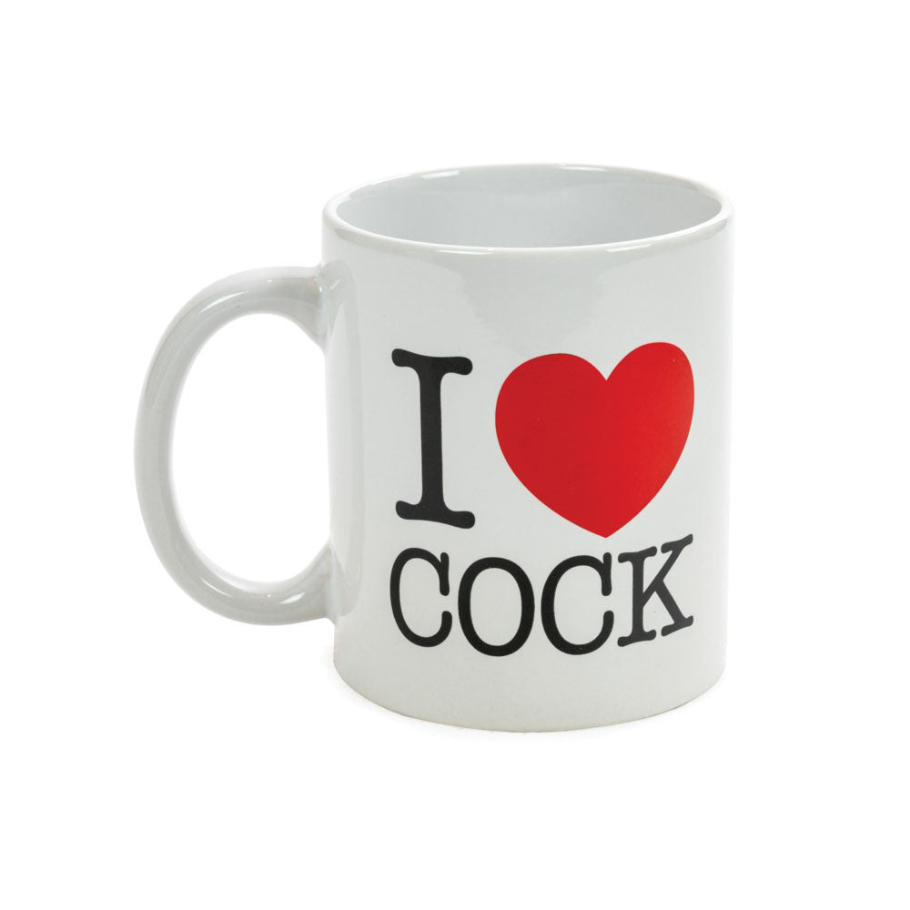 White I Love Cock Mug - UABDSM