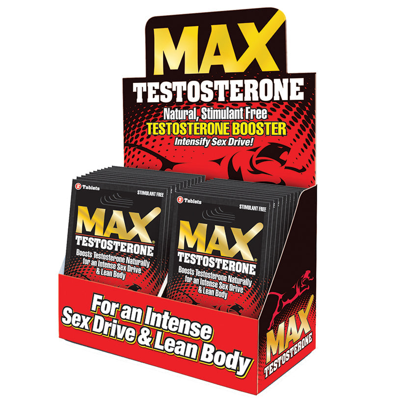 MAX Testosterone Single Pack Display of 24 - UABDSM