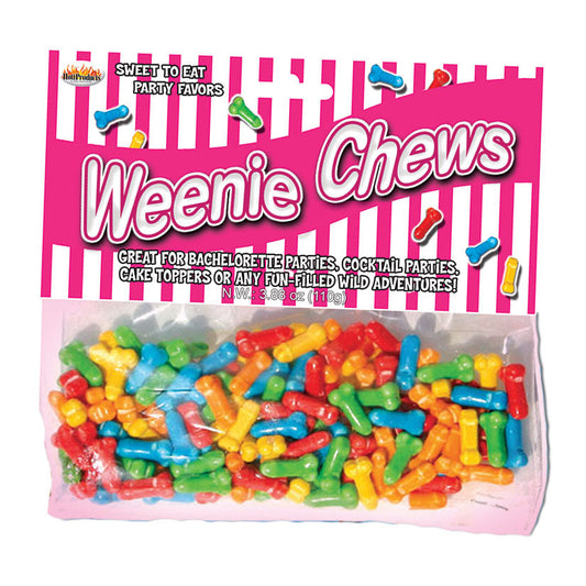 Weenie Chews Multi Flavor Assorted Penis Shaped Candy - 125 Piece Bag - UABDSM