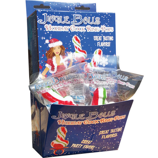 Jingle Balls Holiday Cock Ring Pop - 12 Piece Display - UABDSM