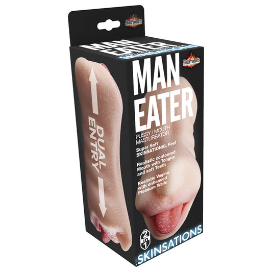 Skinsations Man Eater Dual Masturbator-Mouth & Vagina - UABDSM