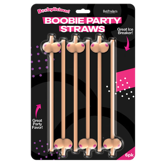 Boobie Straws 6 Pk (Flesh Color) - UABDSM