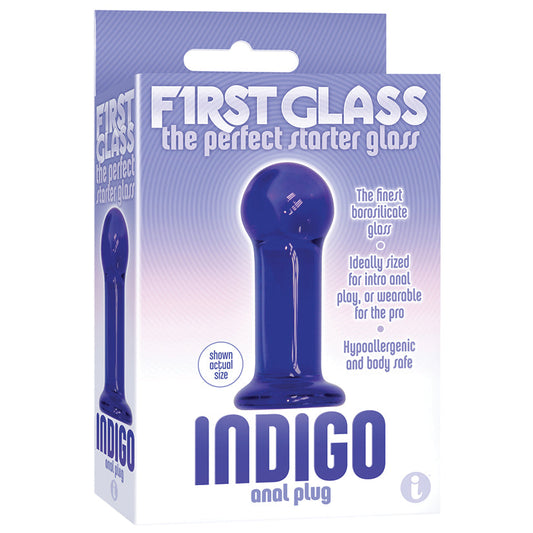 The 9s First Glass Indigo Anal Plug - Blue - UABDSM