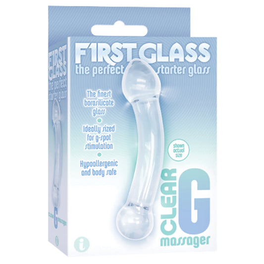 The 9s First Glass Clear G Massager - UABDSM