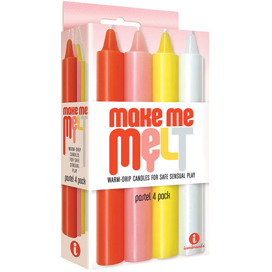 The 9s Make Me Melt Sensual Warm-Drip Candles 4 Pack - Pastel - UABDSM