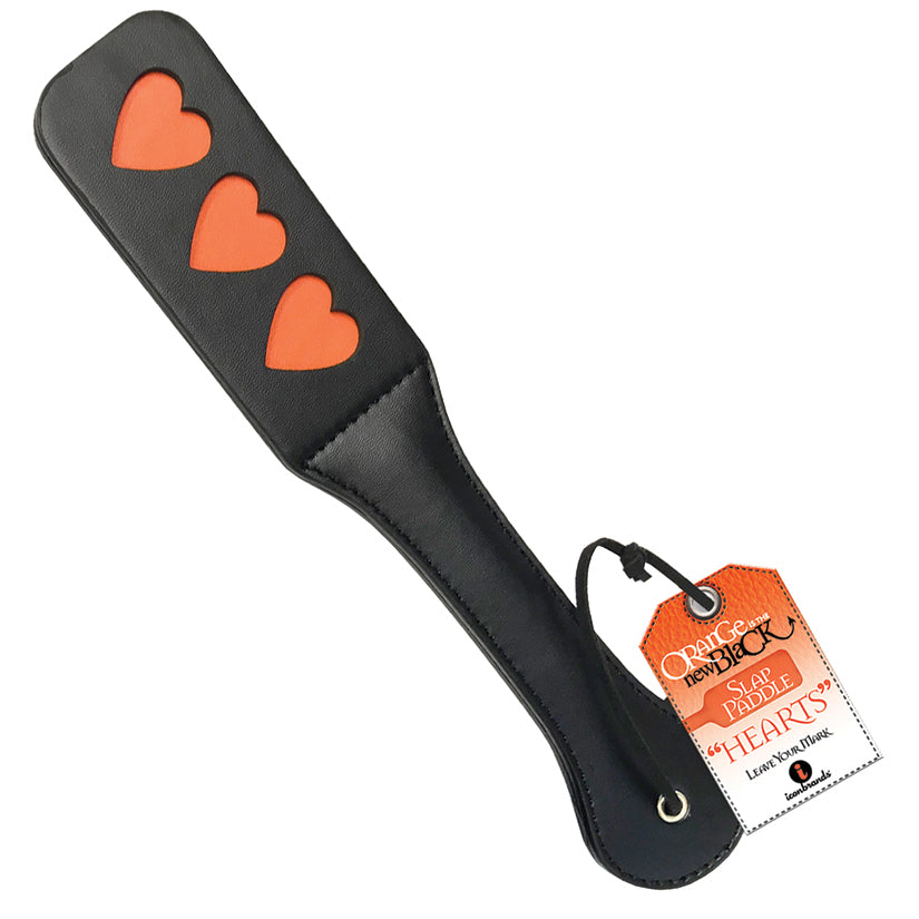 The 9s Orange Is The New Black Slap Paddle Hearts - UABDSM