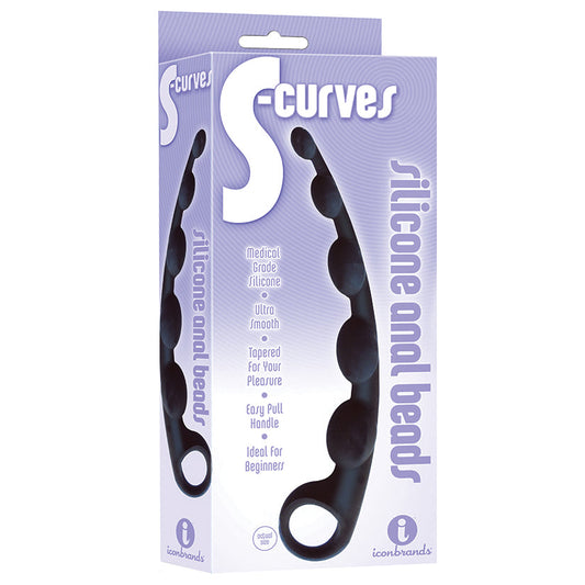 The 9s S-Curves Silicone Anal Beads - UABDSM