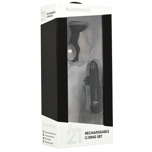 Black Door No. 21 - Rechargeable C-Ring Set - UABDSM