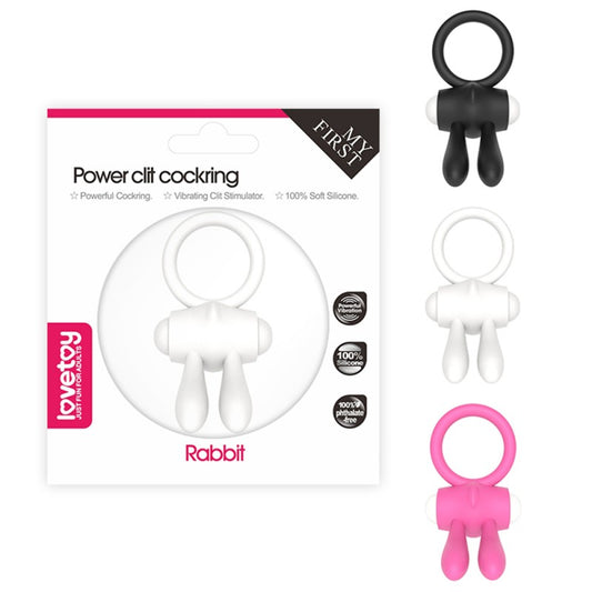 Vibrating Pink Cockring Power Clit Silicone Cockring - UABDSM