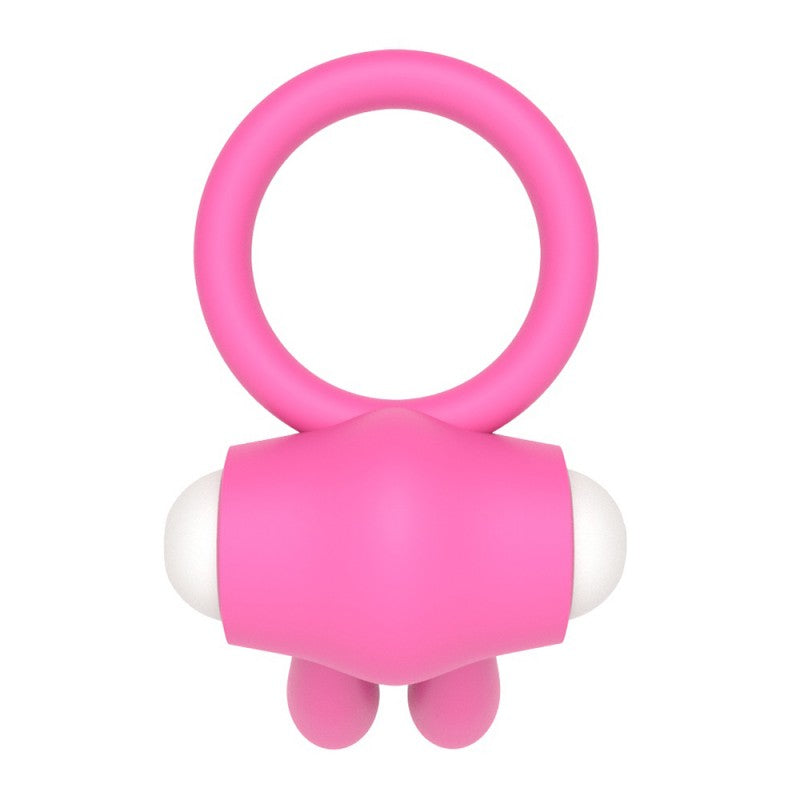 Vibrating Pink Cockring Power Clit Silicone Cockring - UABDSM